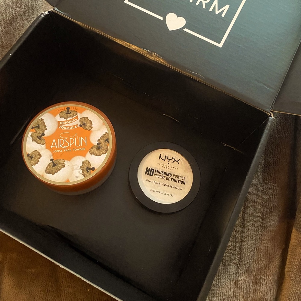 Airspun face powder and NYX finishing face powder